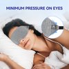 Mavogel Upgraded Sleep Mask for Men Women - Luxury Cotton Sleep Eye Mask with Adjustable Strap, Block Out Light, Soft Comfort Sleeping Mask for Travel Yoga Nap, with Travel Pouch and Earplugs, Grey