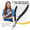 BEZOX BEZOX Straight Blade Toenail Clippers for Seniors Thick Toenails - Wide Open Pointed Jaw Toe Nail Clippers for Ingrown Nails, Precision Grooming Toenail Scissors for Healthy Nails - Black