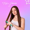 Almost Famous Tropico Getaway 0.5 inches Mini Tourmaline & Ceramic Hair Straightener Flat Iron with Stunning Travel Bag with Set Temperature, All Hairstyles (Watermellow)