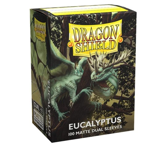 Dragon Shield Standard Size Card Sleeves – Matte Dual Eucalyptus 100CT – MTG Card Sleeves are Smooth & Tough – Compatible with Pokemon, Yugioh, & Magic The Gathering