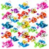 Roaqua 30 Packs Bulk Fish Backpack Keychain Mini pop Fidget，Birthday Party Favors,Summer Students Bubble Prize for boy and Little Girl,Kids