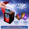 PROMAXIBINDER MTG Deck Box BTB for Commander Display, Fits 100 Double Sleeved Cards, 2 Dividers & 1 Toploader, Strong Magnet Leather Trading Card Storage Box for Magic the Gathering, TCG, CCG, Red