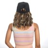 AliRobam Hat with Natural Wave hair Extensions attached for woman Baseball cap wig Short Bob Hairstyle Adjustable Wig (Mbrown blonde)