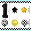 Race Car Balloons 1th Birthday Decorations for Boy, 40 Inch Racetrack Black 1 Balloon, Race Car Balloon for Race Car Birthday Party Decorations and Race Car Theme Party Decorations
