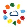 Atomik Rock Climbing Holds Set of 10 Screw-On Angled Footholds in Assorted Bright Tones