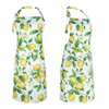G2PLUS Thick Lemon Cotton Women's Kitchen Apron, Adjustable Lemon Apron, Cooking Baking Garden Chef Apron with Pocket, 30 x 25 - inch