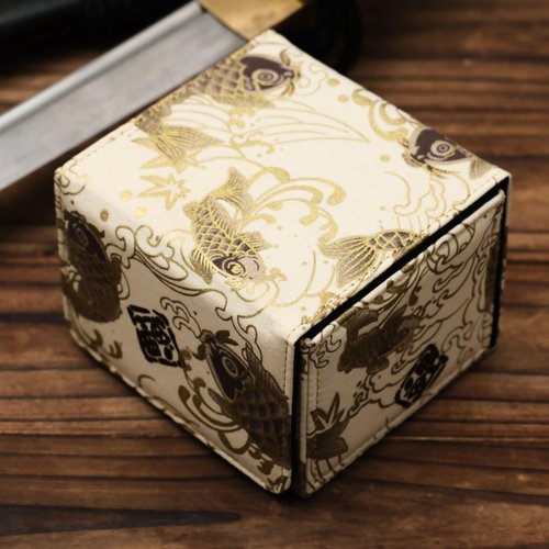 KakapopoTCG The Geisha Deckimono: a Kimono patterned Deck Box for MTG Magic FaB EDH Commander YGO DND Spell Cards FaB PTCG TCG (Koi of Dawn)