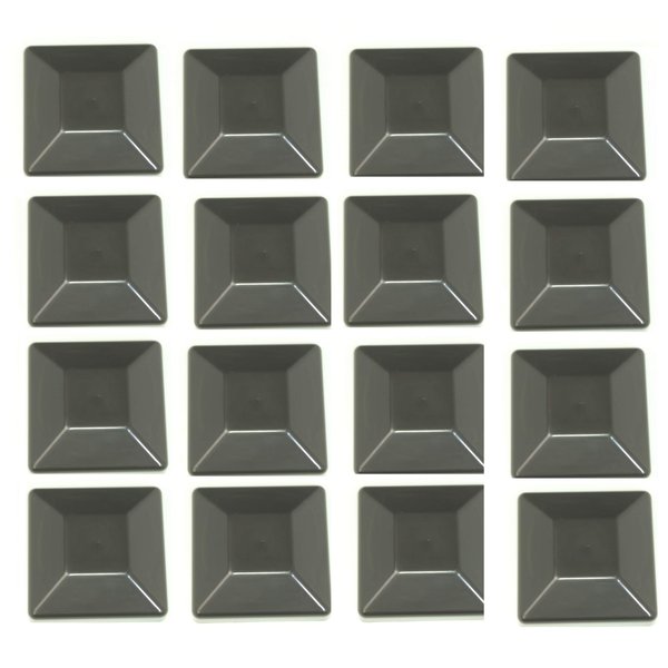 JSP Manufacturing 16 Pack Fence Post Plastic Black Caps 4X4 (3 5/8") Pressure Treated Wood Made in USA