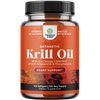 Antarctic Krill Oil 500mg Softgels - High Absorption Krill Oil Omega 3 Fatty Acid Supplement with Potent EPA DHA Astaxanthin and Phospholipids - Wild Caught Burpless Fish Oil Omega 3 Supplement
