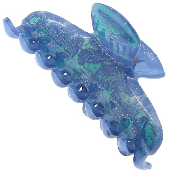 Camila Paris CP3346 French Hair Clip - Thick, Strong Hold No Slip Grip Claw Clip for Long Curly or Wavy Hair, Blue, Fashion Styling Accessory for Girls, Made in France