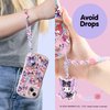 iFace Hello Kitty and Friends Beaded Wristlet Universal Phone Charm Strap - Cute Wrist Chain Lanyard Aesthetic Decor Strap for Cell Phone Camera Keys AirPods Keychains – Kuromi and Baku