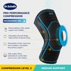 Dr. Scholl's Compression Knee Sleeve with Massaging Gel, Breathable Fabric, Shock-Absorbing Knee Compression Sleeve, Built-in Gel Padding & Support (Size S/M)