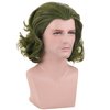incohair Short Curly Green Wigs for Men Costume Wig Synthetic Hair Wig for Halloween Party