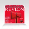 REVLON Airflow Control Hair Dryer with Diffuser | 1875W Blow Dryer Head Rotates 90° for Total Control, Wider Head for Less Drying Time, Reduces Frizz (Red)