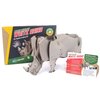 Build Your Own Moving White Rhino - Pull Tab Head Movement Action - Eco Friendly Cardboard Craft Kit - Ages 8+