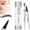 Generic Tattoo Eyebrows Waterproof,2024 New 3D Waterproof Eyebrow Pencil,Eyebrow Pencil with Micro-Fork Tip for Women,Microblading Eyebrow Pen 4 Fork Tip Tattoo Pencil, (Dark brown)