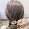 Ewanda store 4 Pcs Pearl Hair Ties Rhinestone Ponytail Holder Hair Ropes Elastic Hair Band Stretchy Flower Headwears Hair Accessories for Women Girls