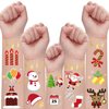 Partywind 36 Styles Metallic Glitter Christmas Party Decorations Temporary Tattoos for Kids, Christmas Birthday Party Favors Supplies, Christmas Holiday Stickers with Snowflake, Xmas Tree, Santa