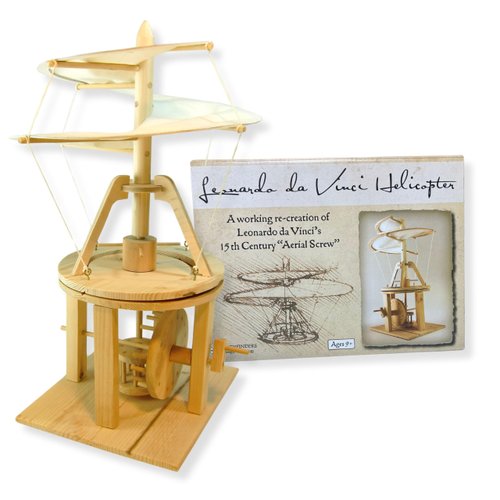 PATHFINDERS STEM kit Leonardo Davinci helicopter aviation model building kit educational toys for ages 8-13 engineering toy for kids da vinci inventions wooden building kits stem projects science kits