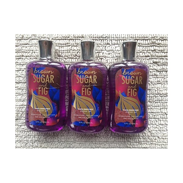 Bath & Body Works Brown Sugar and Fig Shower Gel 3 Pak~Gift Set~ 10 FL OZ each