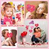 342 Packs Valentine's Day Foam Craft Set includes Assorted Shaped Foam Stickers Cutouts with Heart Alphabets Sticker Glitter Pom Poms Googly Eyes Chenille Stems Gem Stickers for DIY Party Favor