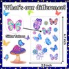 Leesgel 24 Sheets Butterfly Glitter Temporary Tattoos for Party, Butterfly Birthday Decorations Supplies for Girls, Kids Fake Tattoos Birthday Surprise Butterfly Party Decorations Favors