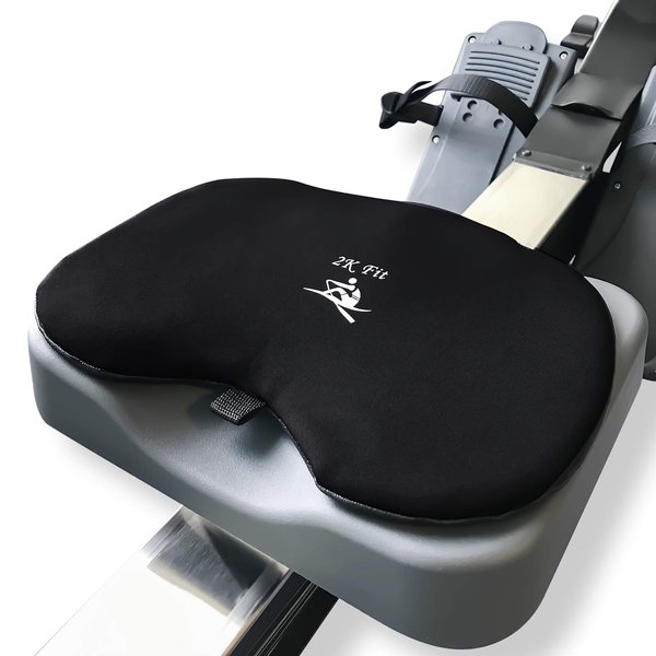 2K Fit Rowing Machine Seat Cushion (Model 3) for The Concept 2 Rowing Machine with Custom Gel That Fits The Concept 2 Rower, WaterRower Pad, Crew Boat, Sculling, Kayak, and Canoe