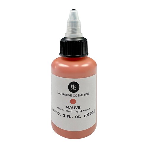 Narrative Cosmetics FX Alcohol Airbrush Paints - 2 fl oz, Skin Safe, Quick Dry, Waterproof, Sweatproof, Transferproof Liquid Makeup for Bodypainting, Theater, FX Makeup, Film and TV - Mauve