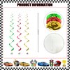 KORHONEN Race Car Party Decorations, Race Car Birthday Party Decorations Includes Happy Birthday Banner and Hanging Swirls, Race Car Themed Birthday Party Decorations for Boys Adults
