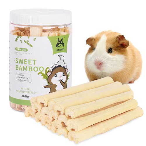 JONS NTY 330g Natural Sweet Bamboo, Rabbit Chew Toys, Guinea Pig Chew Toys, Hamster Chew Toys, Bunny Chew Toys, Small Animal Chew, Prevent Teeth Overgrowth, Clean Teeth