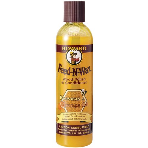 Howard Products Feed-N-Wax Wood Polish & Conditioner, 8 oz, Orange