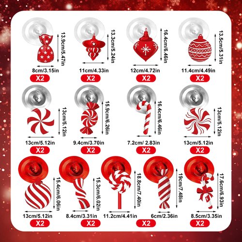 JIUDUOYUAN 52 Pcs Candy Cane Christmas Party Decorations Christmas Candy Hanging Ceiling Swirls Streamers for Christmas Home Candyland Winter Holiday Party Decor Supplies