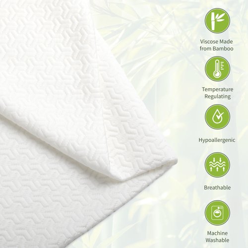 Wedge Pillow Cover for 24x24x7 Bed Wedge Pillow, Hypoallergenic, Replacement Wedge Pillow Case Cover with Zipper & Pockets