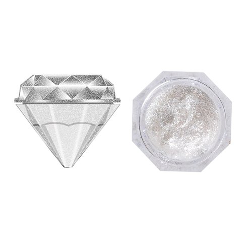 Febcraft Glitter Eyeshadow Palette - Shimmering Silver Eye Glitter,Face Glitter Makeup for Sparkling Eyes,Single Eyeshadow - Shimmer Eyeshadow Palette(Silver)