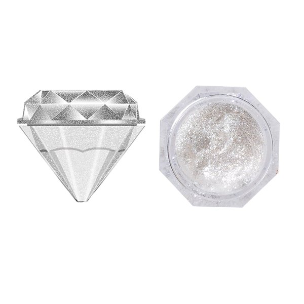 Febcraft Glitter Eyeshadow Palette - Shimmering Silver Eye Glitter,Face Glitter Makeup for Sparkling Eyes,Single Eyeshadow - Shimmer Eyeshadow Palette(Silver)