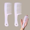 Mini Wide Tooth Comb,Small Travel Purse Comb Hair Detangling Comb Brush for Curlies Portable Care Handgrip Comb Shower Comb Travel Combs -Best Styling Comb for Men Women Curly Long hair (Clear White)