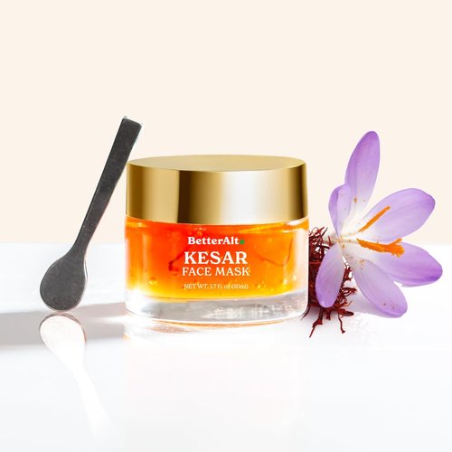 Better Alt Kesar Face Mask for Nighttime Skin Care Ritual| with Turmeric, Saffron, Niacinamide, Green Tea Extracts| For Intense Hydration & Radiant Glow|100% Vegan & Cruelty Free, 50 ml