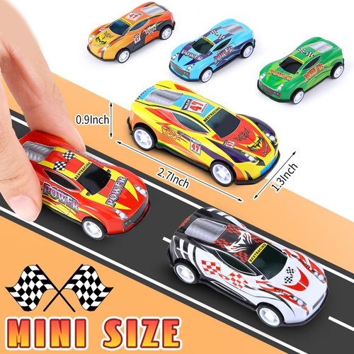 DERTE Pull Back Cars for Kids Mini Car Toys Bulk Metal Race Vehicles Party Favors Goodie Bag Stuffers Classroom Prizes for Boys Girls Toddlers (28)