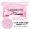 Machine-Ya Plastic Sterilizing Tray,Sterilization Box,Nail Art Tool Sterilizer Tray, Sterilizer Tray Box Nail Art Salon Sterilizing Too（Pink）
