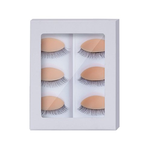 Pretty memory Lash Mannequin Head with Eyelids, Silicone, Makeup Practice and Lash Extension Training (Skin Color)