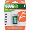 ULTRALAST ULGHP2AAA Green High-Power Rechargeables AAA NiMH Batteries, 2 pk