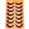 AMSDCN New 7Pairs Design Wet Manga Lashes 3D fluffy Eyelash Extensions Makeup Fashion Long Thick Natural Fake Eyelashes (MY-06)