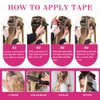 Tape in Hair Extensions Human Hair 100% Real Remy Human Hair Extensions Seamless Straight Hair extensions Real Human Hair Tape in Extensions 18 Inch 20Pieces 50g/Set #4 Chotolate Brown