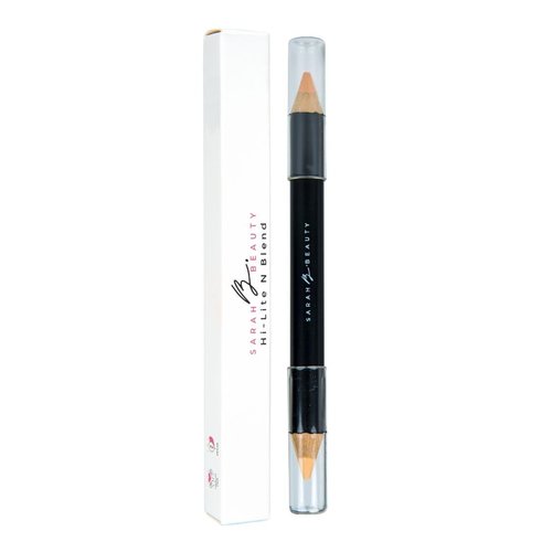 SARAH B. BEAUTY Hi-Lite N Blend Dual-Ended Eyebrow Pencil & Highlighter | Brow Contour & Blend Pencil | Vegan & Cruelty-Free | Best for Defining, Highlighting & Correcting Brows | Made in USA 0.10 OZ