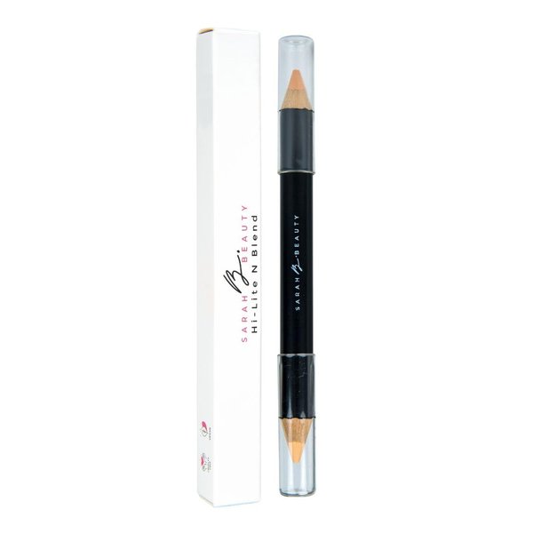 SARAH B. BEAUTY Hi-Lite N Blend Dual-Ended Eyebrow Pencil & Highlighter | Brow Contour & Blend Pencil | Vegan & Cruelty-Free | Best for Defining, Highlighting & Correcting Brows | Made in USA 0.10 OZ