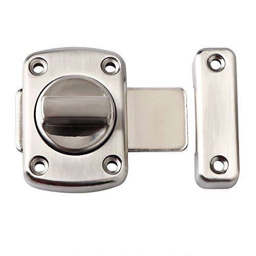 Alise Gate Latch Slide Bolt Latches Lock,Safety Double Sided Gate Hardware,MS220U Brushed Finish