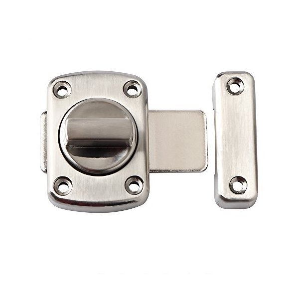 Alise Gate Latch Slide Bolt Latches Lock,Safety Double Sided Gate Hardware,MS220U Brushed Finish