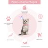 XIHIRCD 2pcs Cat Collar Toys, Silicone Feather Cat Teasing Wands with Neck Collar Adjustable Cat Wand Toys with Bell Cat Interactive Teaser Toys for Indoor Cat Playing Training