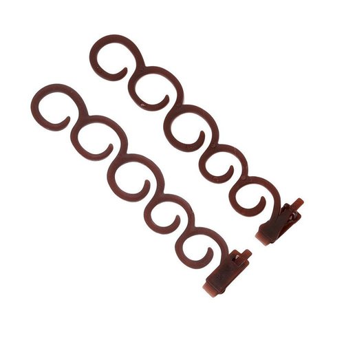 2Pcs/set Lady Hair Braiding Tool Hair Twist Styling Clip Braider Roller Bun Maker DIY Hair Band Accessories Coffee