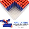 EKIND Foam Darts Neat Storage Boxes Compatible for Nerf Elite Darts or Short Dart, Easy to Collate and Carry (1 Box, 2 Tray)